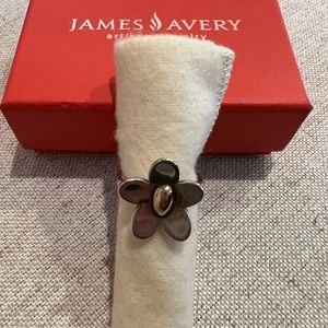 RETIRED - JAMES AVERY BLOSSOM RING SIZE 71/2 STERLING SILVER & 14KT GOLD